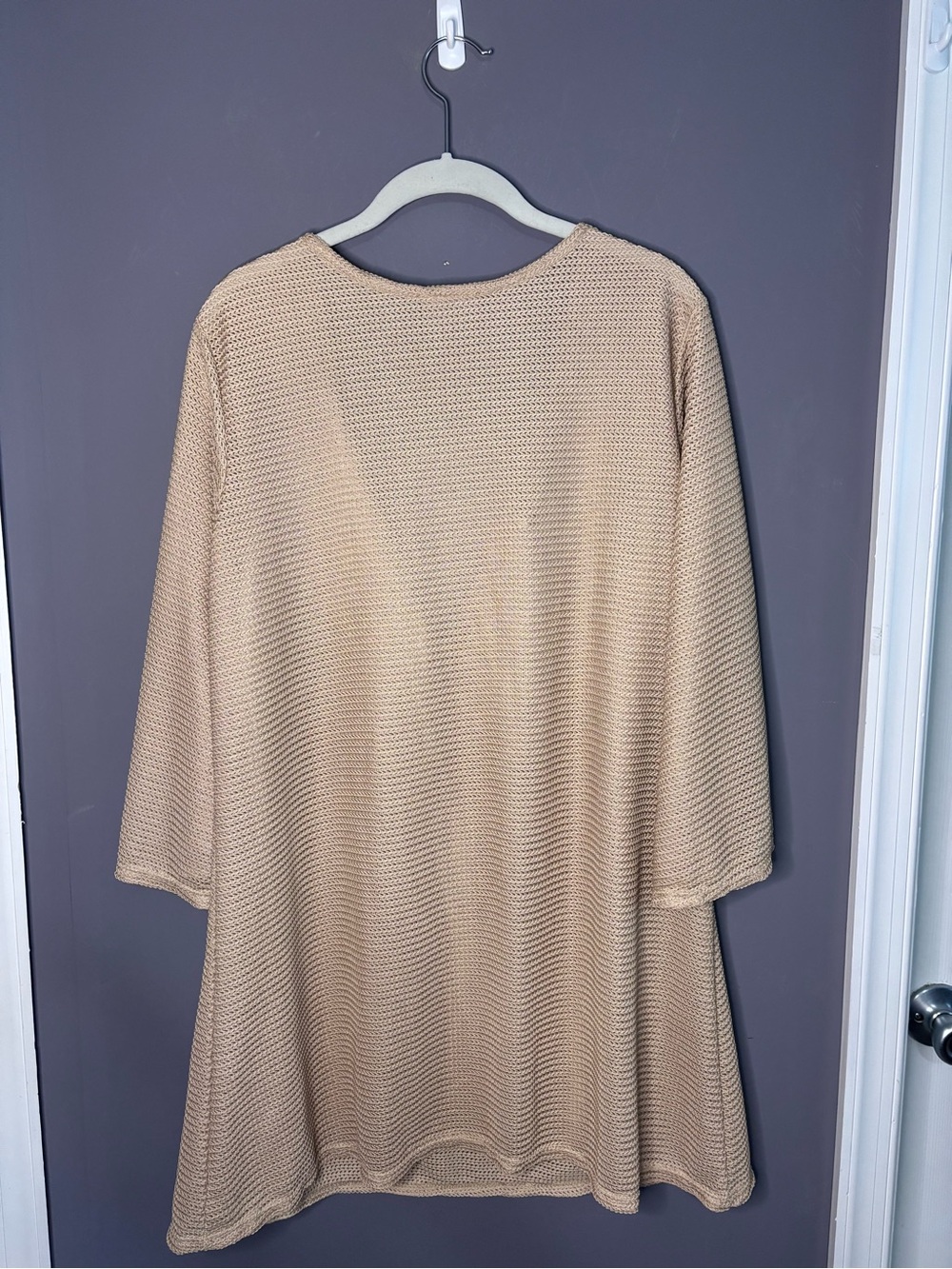 Jordan Taylor Gold Textured V Neck Long Sleeve Swim Coverup XL - Picture 6 of 6